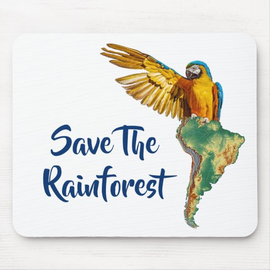 Tapis De Souris Sauvez La Rainforest (Devant)