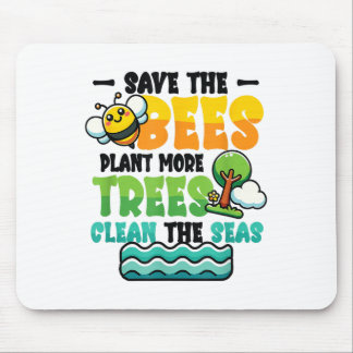 Tapis De Souris Sauvez les abeilles Plantes Arbres Mer propres De 