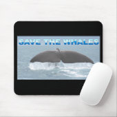 Tapis De Souris Sauvez les baleines (Avec souris)