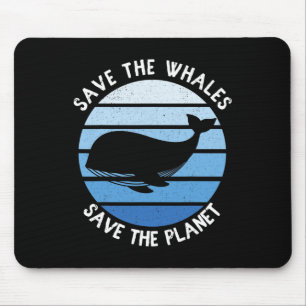 Tapis De Souris Sauvez Les Baleines Sauvez La Planète Vintage Sauv