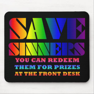 Tapis De Souris Sauvez les pécheurs Mousepad