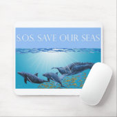 Tapis De Souris Sauvez nos mers Mousepad (Avec souris)