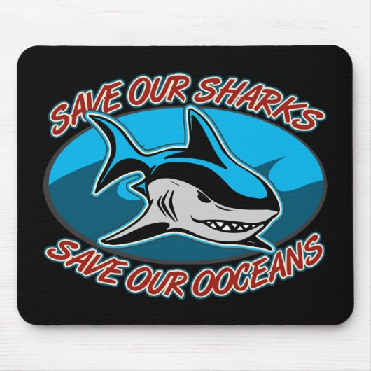 Tapis De Souris Sauvez nos requins (Devant)