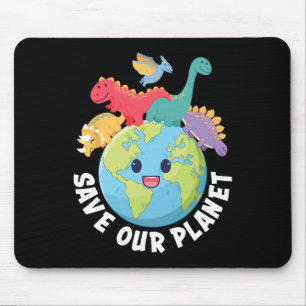 Tapis De Souris Sauvez Notre Planète Dinosaur Jour des terres Enfa