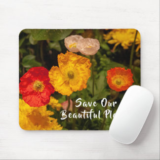 Tapis De Souris Sauvez Notre Planète Florale Botanique Dire Person