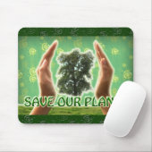 Tapis De Souris Sauvez notre planète Mousepad (Avec souris)