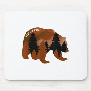 Tapis De Souris Sauvez notre Woods De l'environnement Protection O