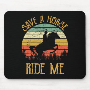 Tapis De Souris Sauvez Un Cheval Ride Me Cowboy Cowgirl Southern W