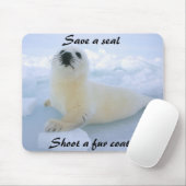 Tapis De Souris Sauvez un phoque Mousepad (Avec souris)