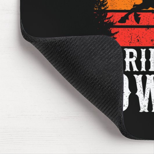 Tapis De Souris Sauvez Une Balade À Cheval Un Cowboy Western Rodeo (Coin)