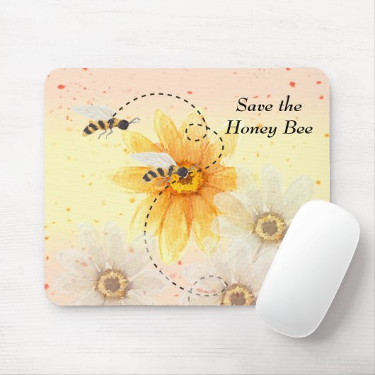 Tapis De Souris Save the Honey Bee Mouse Pad (Avec souris)