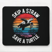 Tapis De Souris Save Turtles Sea Ocean Turtle Shirt (Devant)