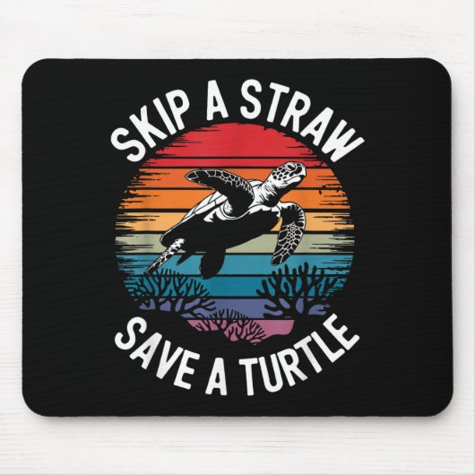 Tapis De Souris Save Turtles Sea Ocean Turtle Shirt (Devant)