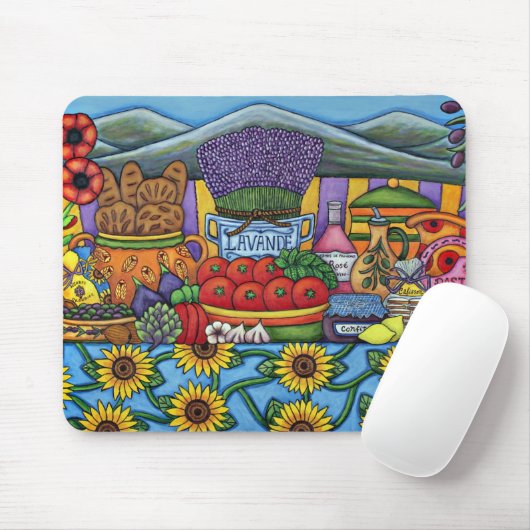 Tapis De Souris Saveurs de la Provence Mousepad (Avec souris)
