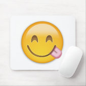 Tapis De Souris Savourer le visage délicieux nourriture Emoji (Avec souris)