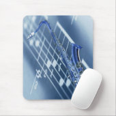 Tapis De Souris Saxophone bleu Mousepad (Avec souris)