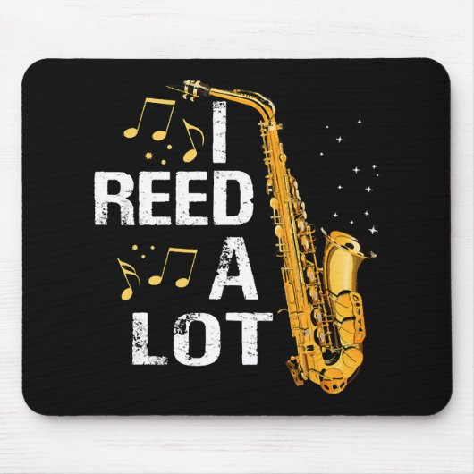 Tapis De Souris Saxophone Drôle (Devant)