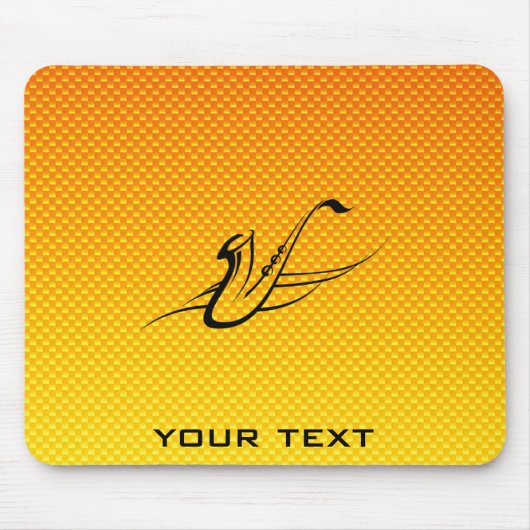 Tapis De Souris Saxophone jaune-orange (Devant)