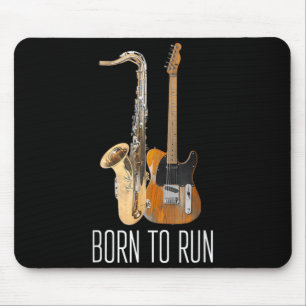 Tapis De Souris Saxophone musical amplifié guitare vintage Born to
