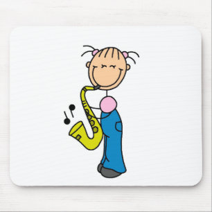 Tapis de souris Saxophone Personnage Bâton