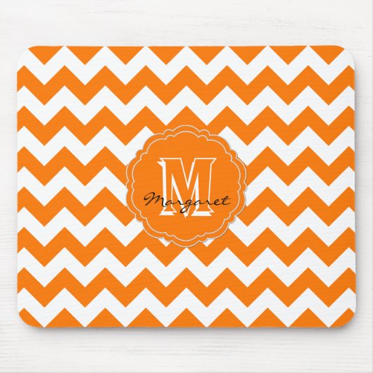Tapis De Souris SC Chevron Mouse Pad-Orange et Blanc (Devant)