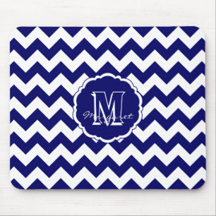 Tapis De Souris SC Chevron Souris Pad-Blue et Blanc foncé