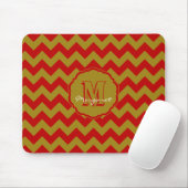Tapis De Souris SC Chevron Souris Pad-Rouge et Or (Avec souris)