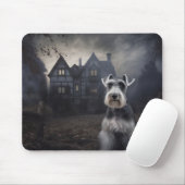 Tapis De Souris Scandale d'Halloween Schnauzer Miniature (Avec souris)