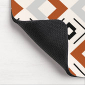 Tapis De Souris Scandinave brûlé orange gris et beige géométrique (Coin)