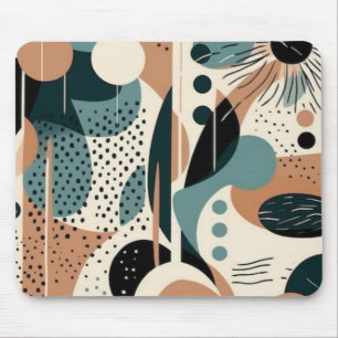 Tapis De Souris Scandinave Géométrique Marine Teinte Terracotta Cr