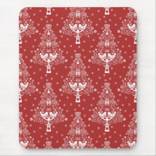 Tapis De Souris Scandinave nordique Arbre de Noël Magie