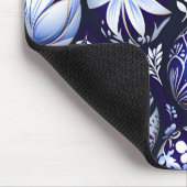 Tapis De Souris Scandinavian Blue Easter Egg Spring Floral (Coin)