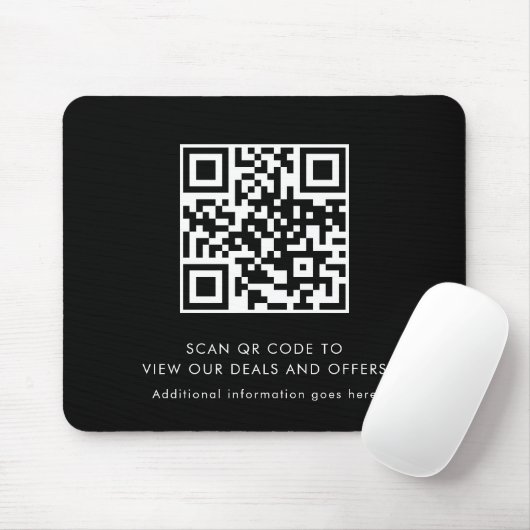 Tapis De Souris Scanner le code QR Affaires promotionnelles modern (Avec souris)