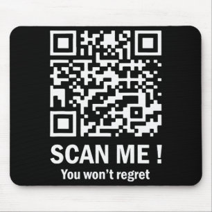 Tapis De Souris Scannez-moi, vous ne le regretterez pas Drôle Qr T