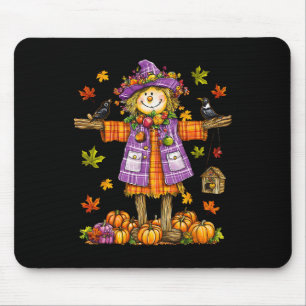 Tapis De Souris Scarecrow Automne Saison Automne Citrouille Thanks