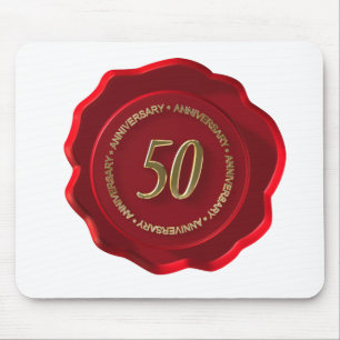 Tapis De Souris sceau de cire rouge 50ème anniversaire