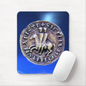 Tapis De Souris SCEAU DES CHEVALIERS MODÈLE bleu (Avec souris)