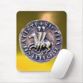 TAPIS DE SOURIS SCEAU DU MODÈLE CHEVALIER JAUNE (Avec souris)