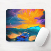 Tapis De Souris Scène de bateau d'Artsy (Avec souris)