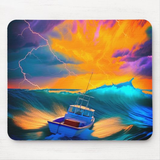 Tapis De Souris Scène de bateau d'Artsy (Devant)