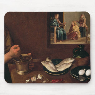 Tapis De Souris Scène de cuisine avec le Christ