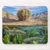 Tapis De Souris Scène de désert avec lac souterrain (Devant)
