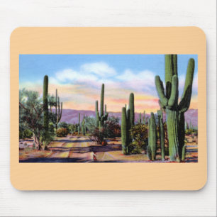 Tapis De Souris Scène de désert de l'Arizona Sonoran