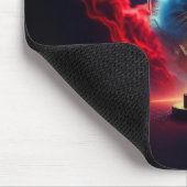 Tapis De Souris Scène de fantasy : Chat dans un globe avec une pom (Coin)