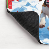 Tapis De Souris Scène de fête de Noël beagle (Coin)