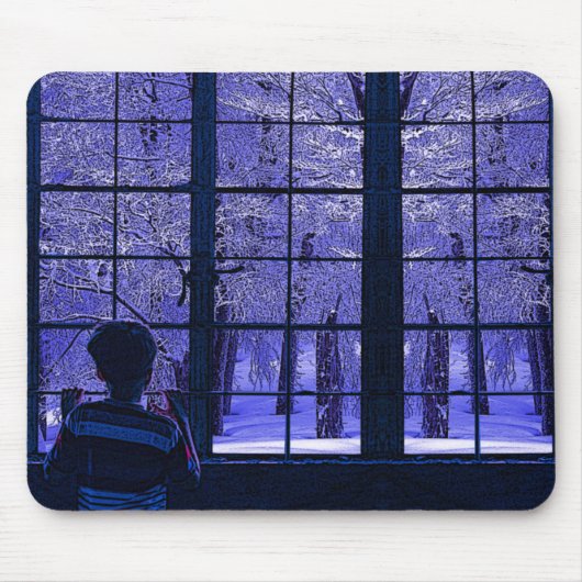 Tapis De Souris Scène De Neige (Devant)