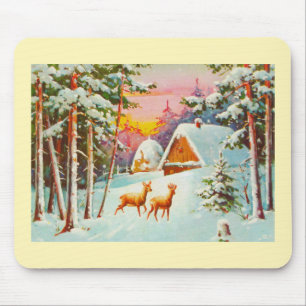 Tapis De Souris Scène de neige