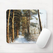 Tapis De Souris Scène de neige de la forêt mpcna (Avec souris)