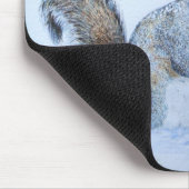 Tapis De Souris scène de neige d'écureuil gris (Coin)