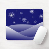 TAPIS DE SOURIS SCÈNE DE NEIGE D'HIVER (Avec souris)